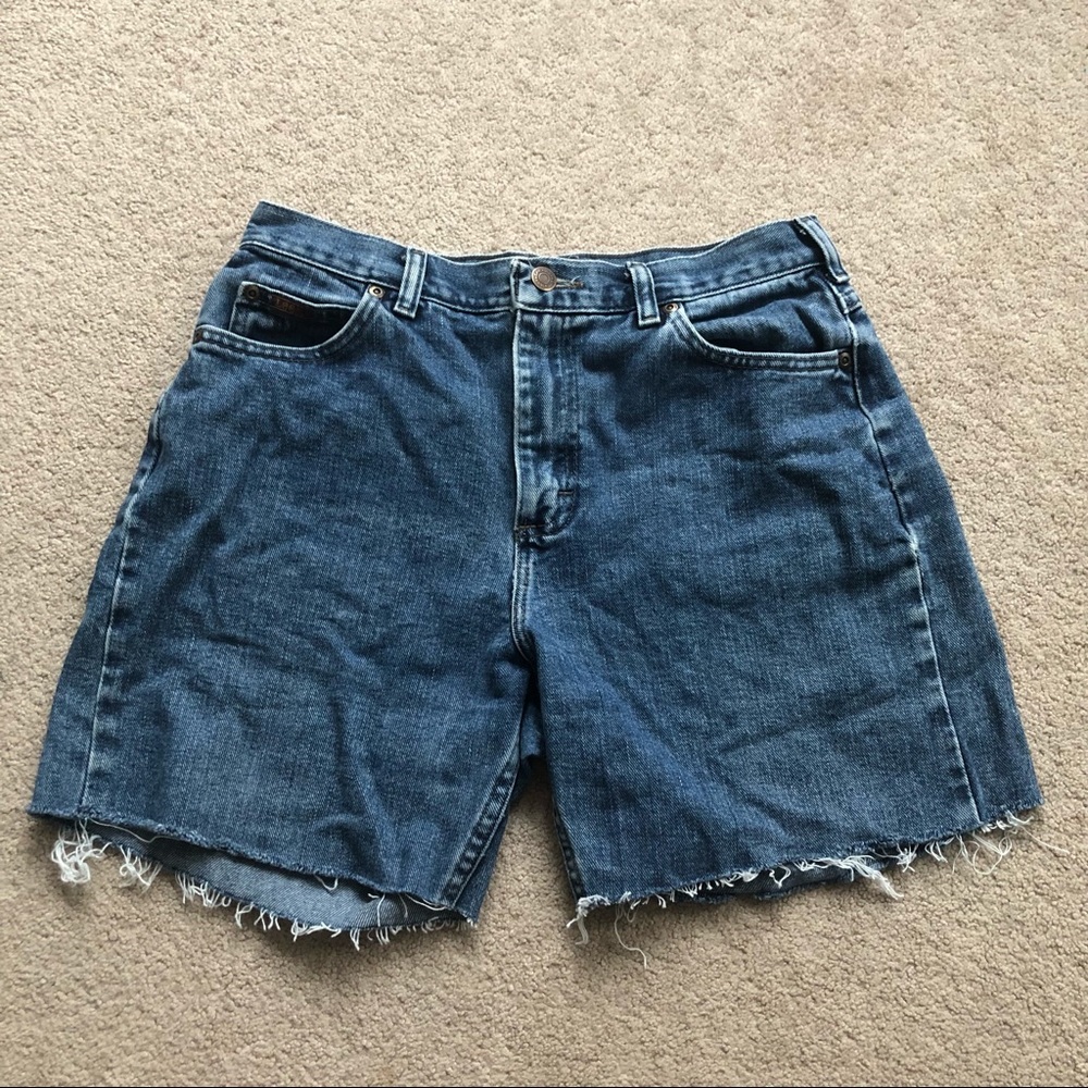 Denim blue jean shorts
